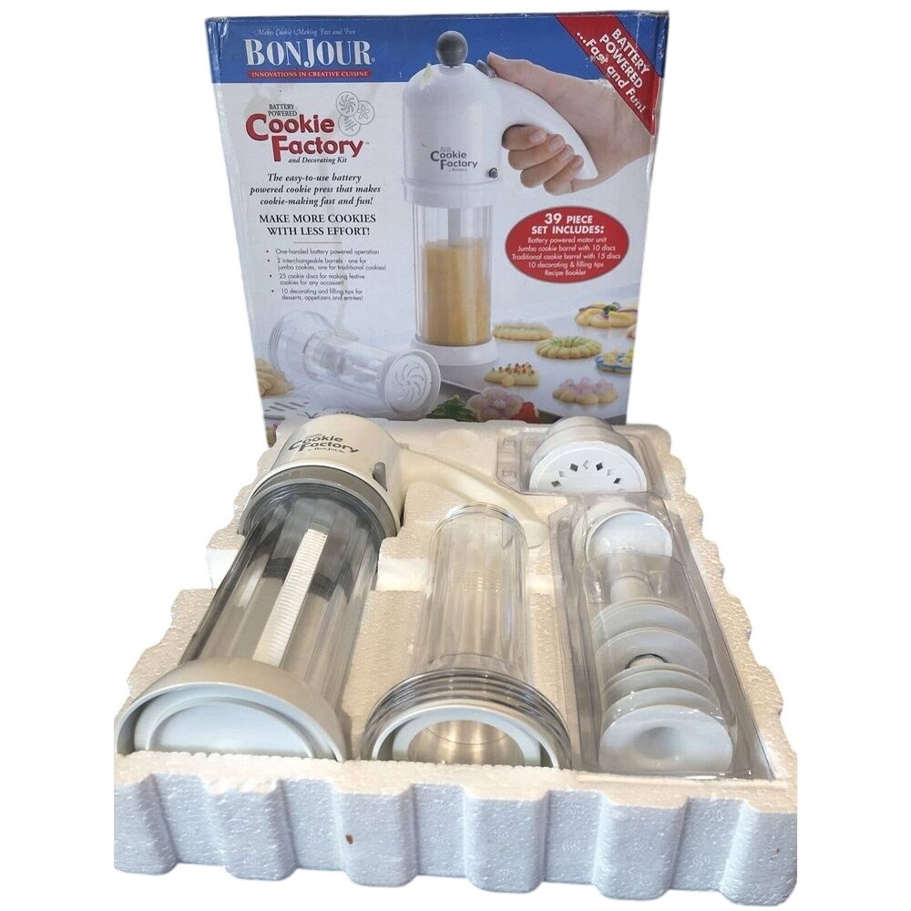 Bonjour‎ Cookie Factory and Decorating Kit Battery Powered 39 Piece Set